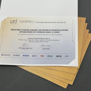 IROS Best Paper Award on Mobile Manipulation